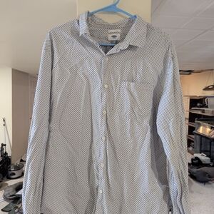 Old Navy Slim Fit Blue Casual Button Down Shirt